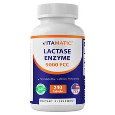 Vitamatic Lactase Enzyme 9000 FCC 240 Tablets