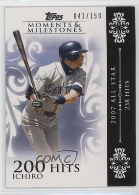 2008 Moments & Milestones 41/150 Ichiro Suzuki (2007 All-Star 238 Hits) HOF 9b3