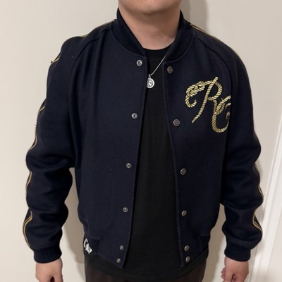 Roberto Cavali wool Varsity Jacket Size 54 US XL Men's made in Italy  