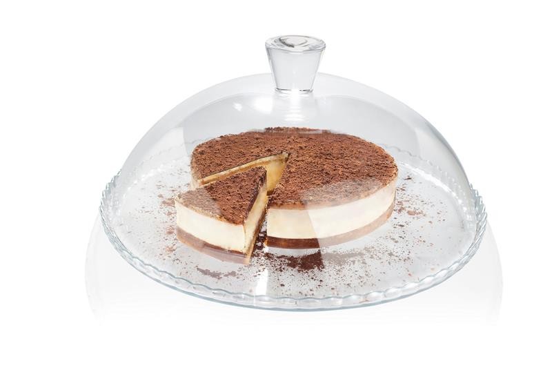 Tortenplatte Glas Kuchenplatte mit Haube/Deckel – Pasabahce Tortenglocke