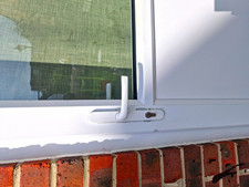 White uPVC Single Exterior Door with Clear Glazed See-Through Panel