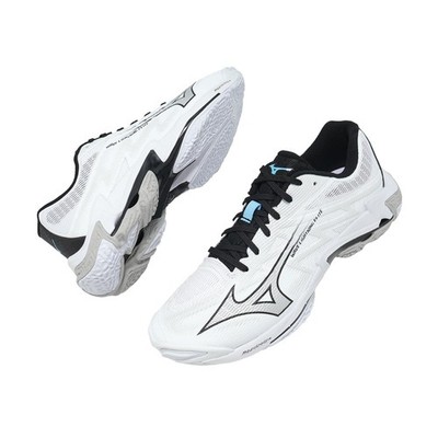 Mizuno Wave Lightning Elite 26㎝ Mizuno Wave Lightning Elite Wide White Black Men Unisex Volleyball