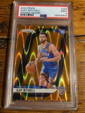 2024-25 Panini Prizm - Ajay Mitchell #226 Orange Seismic Prizm /199 (RC) PSA 9