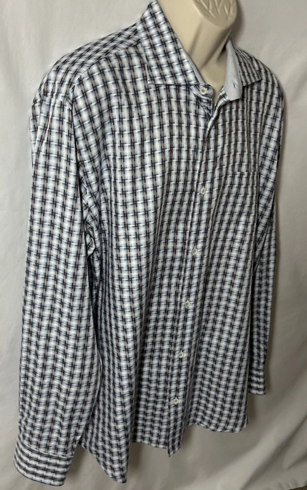 Bugatchi Mens Button Up Cotton Shirt Classic Fit Size XL NWOT - Image 4 of 4