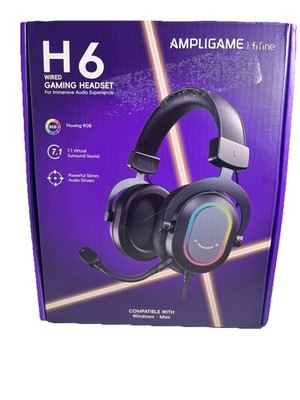FIFINE Ampligame H6 Gaming Headset. RGB 7.1 Surround Sound, Noise Cancellation.