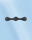 Passier Blue Wave Saddle Girth Black Leather with Elbow Cutout D-Ring