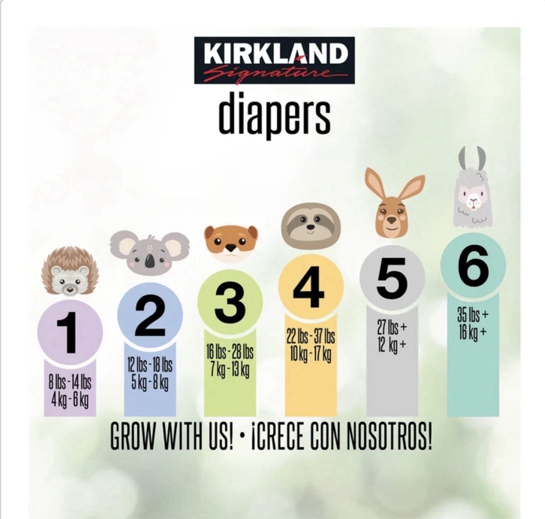 Kirkland Signature Diapers Size 1 Newborn Baby 96 Count