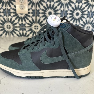 Nike Dunk High Retro Prm Faded Spruce Black Shoes Men's Sizes NEW
