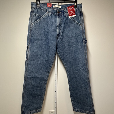 Levi Strauss Signature Men’s Carpenter Work Jeans Med Wash (Select Size) 