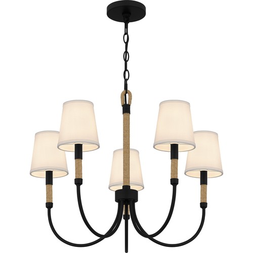 Quoizel BYL5025 Bayside 5 Light 25"W Chandelier - Black - Picture 3 of 7