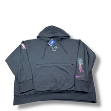 NWT Nike NBA Miami Heat Black Miami Vice City Edition Courtside Hoodie Mens 2XL