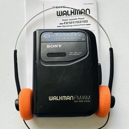 SONY Walkman WM-FX101 Cassette Player withAM/FM Radio -New Belt - Reconditioned