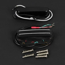 FLEOR Black Alnico 5 Hot Dual Rail & Single Coil Pickup Set N+B for TL Guitar