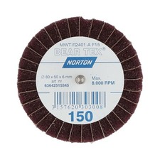 10 x Norton Beartex F&auml;cherschleifer mit Schaft | 80x50x6 | F2401 | Fein A | komb