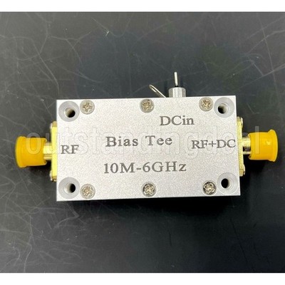 10MHz-6GHz Bias Tee Wideband RF Feeder DC   for Wideband Amplifier w/ Case- *qq