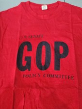 Vintage US Senate GOP Policy Committee T Shirt Large Hanes Elephant Made In USA