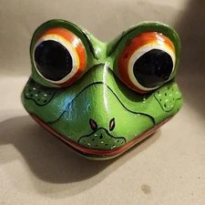Frog Head Sculptures handmade 
