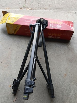 Quantaray QP 250 Camera Camcorder Tripod 3-Way Fluid Pan Head 