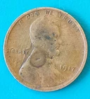 1917-P Lincoln Wheat Cent Error Large Die Breaks Front And Back See Pics AG-GD