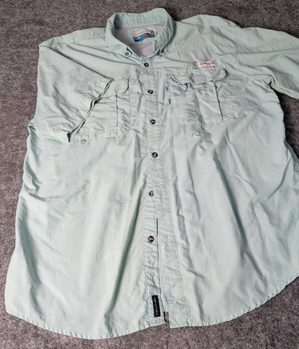 Magellan Outdoors Men’s XL Lt Green Fish Gear SS Shirt Relaxed Fit Laguna Madre