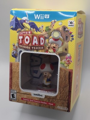 Captain Toad Treasure Tracker Wii U Bundle Box + Sealed Toad Amiibo NO GAME