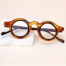 Round Blue Light Blocking Thick Retro Reading Glasses Full Rim Men Women