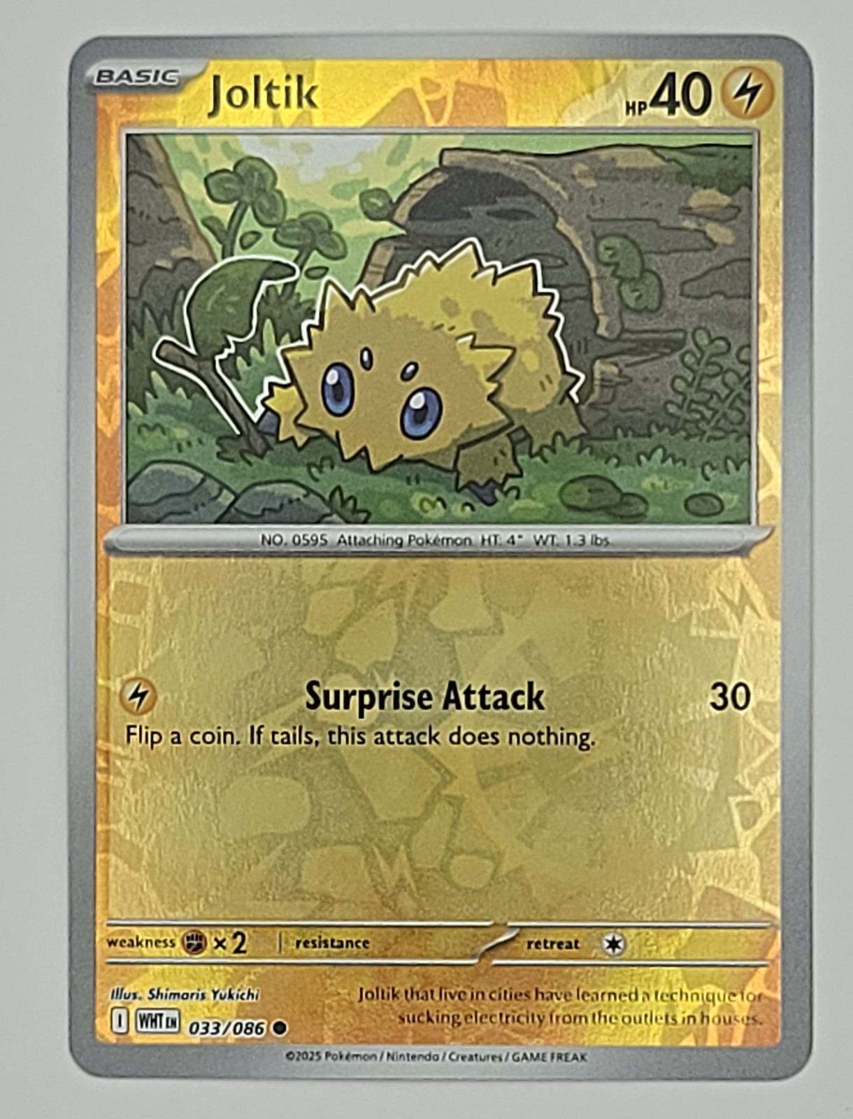 Joltik 033/086 Reverse Holo Common White Flare Pokemon TCG NM