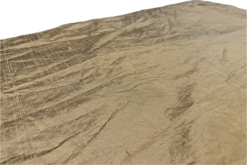 2 Luxury Silk Blend Drapes Curtains Panels Green Gold Lined 84 Long Pair Rod - Image 2 of 4