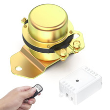 DC 12V Remote Battery Disconnect Switch Latching Relay Anti-Theft Car Auto On Of