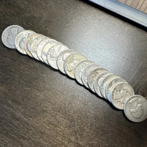 Pre 1964 Silver Quarters 18 Coins