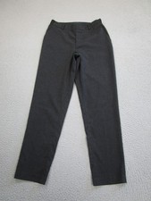 Uniqlo Dress Pants Womens Small Gray Straight Leg Stretch Smart Work Office