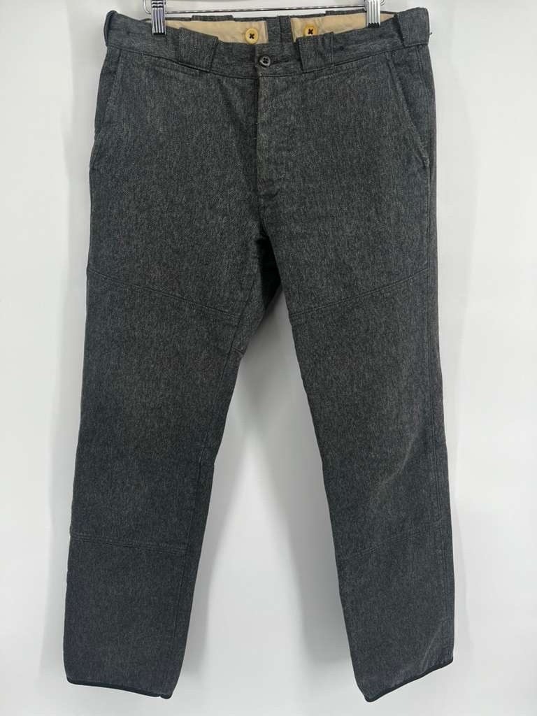 Vintage Polo Ralph Lauren Modern GI Pants Twill Weave Gray Rib Cotton Size 32x32