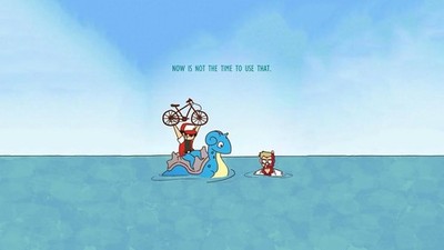 Bicycle Sky Typography Humor Vehicle Anime Poster 11x17in Glossy High End Print