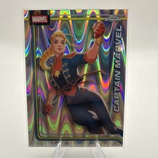 2026 Topps Chrome Marvel Comics #21 Captain Marvel RayWave Refractor