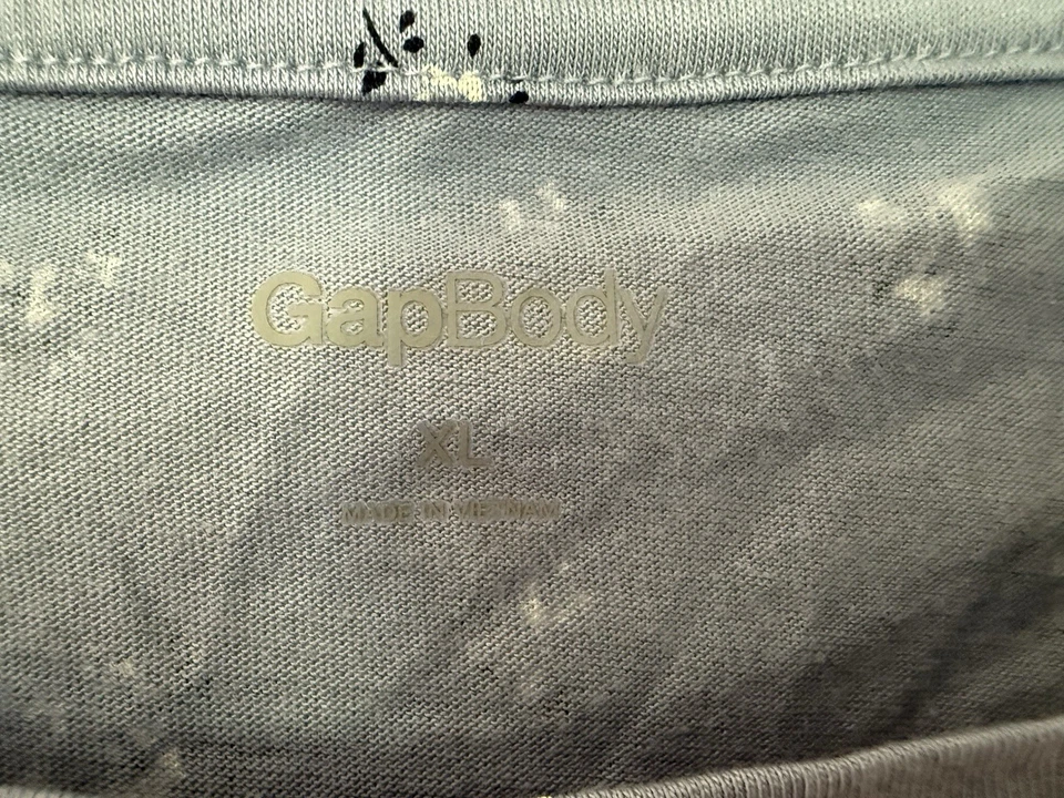 Camiseta Gap Body XL Azul Floral Manga Larga Tejida para Dormir Ropa de Salón Prendas para Dormir Foto 3 de 4