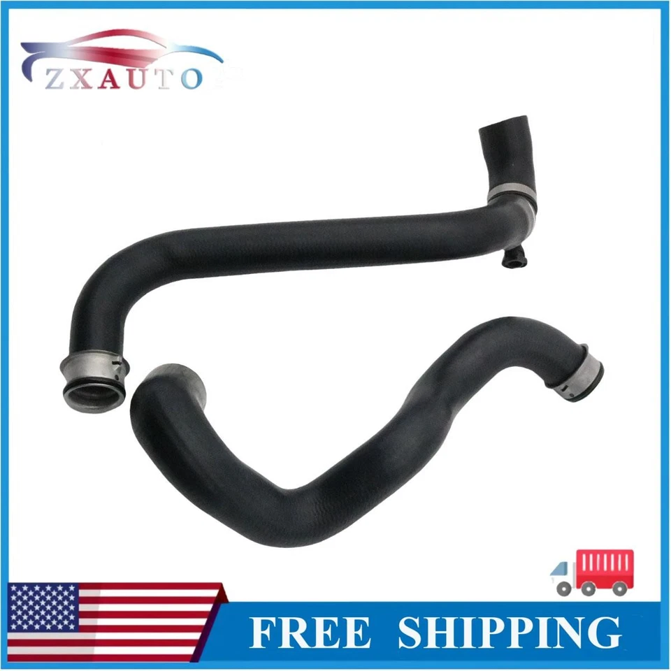 2Pcs Radiator Coolant Hose Upper & Lower Kit Fits 03-05 Mercedes Benz E320 3.2L - Image 3 of 4