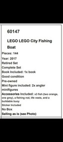 Lego City: 60147 Fishing Boat 