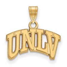 14k Gold LogoArt University of Nevada-Las Vegas U-N-L-V Small Pendant