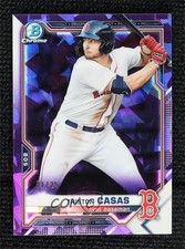 2021 Bowman Chrome Sapphire Prospects Purple Refractor 1/25 Triston Casas 1v3