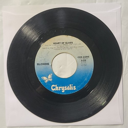Blondie ~ Heart Of Glass/ 11:59 ~ Chrysalis 45 RPM Record