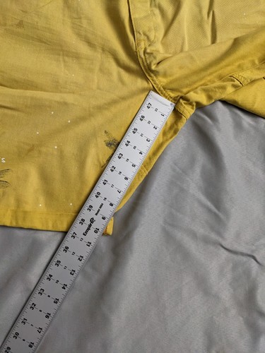 Akoo Brand Shorts Mens Size 44 Yellow Denim Dragonfly Graphic Print - Picture 18 of 19