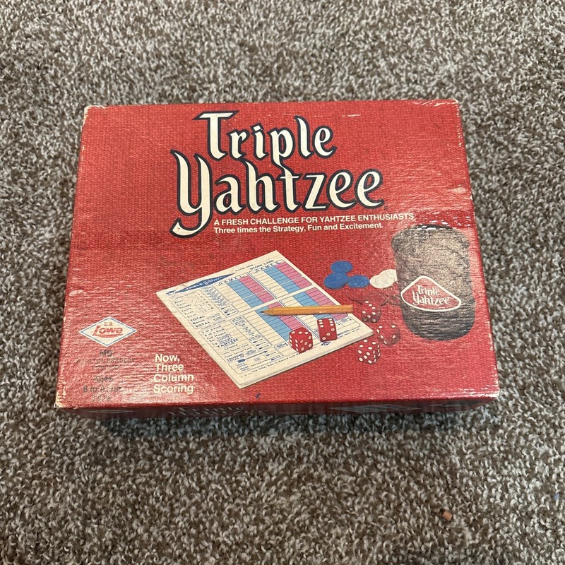 1970s Triple Yahtzee Vintage Game Lowe