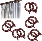 Wooden Curtain Rings with Holes, 4.4 Cm Inner Diameter, 6.4 Cm Outer Diameter, R