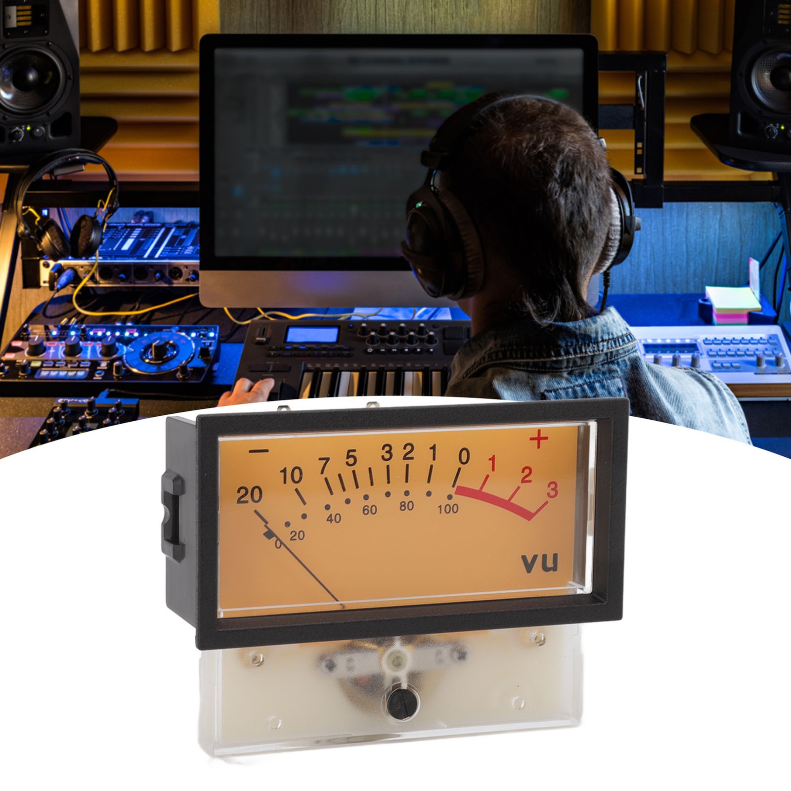 12V High Accuracy VU Meter Header DB Audio Level Header Power Amplifier Level