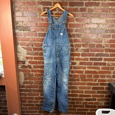 Vintage Big Mac Square Back Overalls Mens Large Blue Sanforized Penneys USA 50s