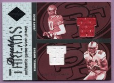 2003 LEAF LIMITED DOUBLE THREADS #DT34 JERRY RICE/TERRELL OWENS #D /100 49ERS