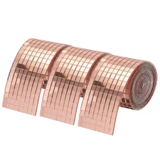 4800Pcs Mirror Mosaic Tiles 5x5mm Square Glass Tiles Self-Adhesive Rose Gold