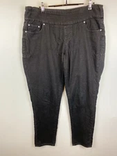Jag Jeans High Rise Skinny Pull On Stretch Black Denim Womens Size 14
