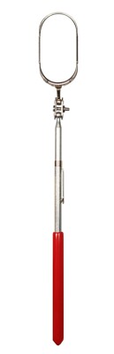 Ullman Oval 8 in Inspection Mirror Red Vinyl Grip 1 x 2 in. Made in USA