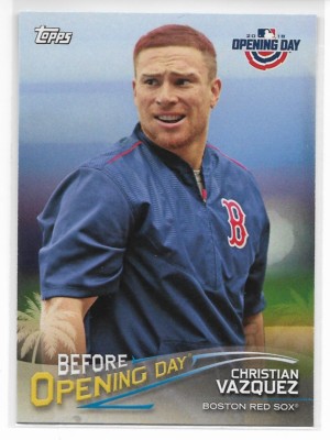 2018 Topps Opening Day Before Opening Day Insert Card #BOD-CV - Boston Red Sox